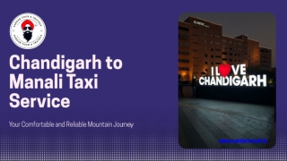 Scenic Road Trip: Chandigarh to Manali Cab Service