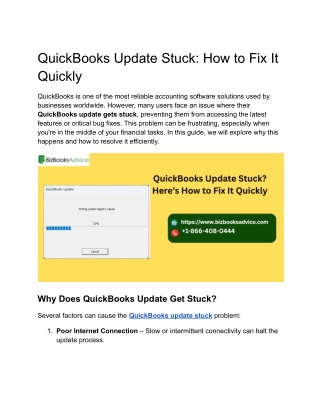 How to Fix QuickBooks Update Stuck Issues in Minutes