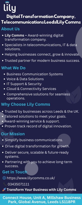 Digital Transformation Company, Telecommunications LeedsLily Comms