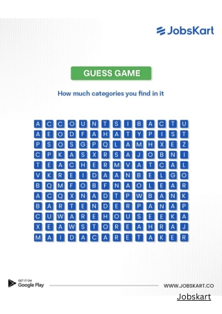 Guess the Job Category!