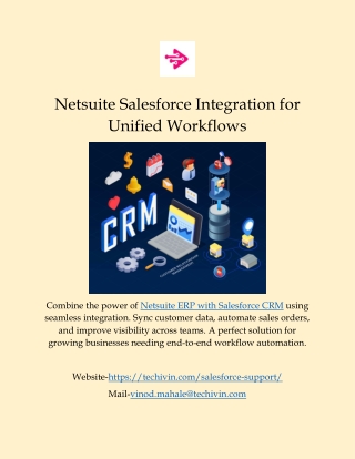 Netsuite Salesforce Integration for Unified Workflows
