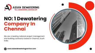 Deep Well Dewatering System in Chennai | Asian Dewatering