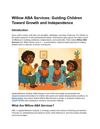 Willow ABA Services _ Compassionate ABA Therapy at Willow Reach