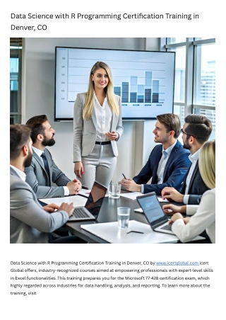 Data Science with R Programming Certification Training Course in  Denver, CO
