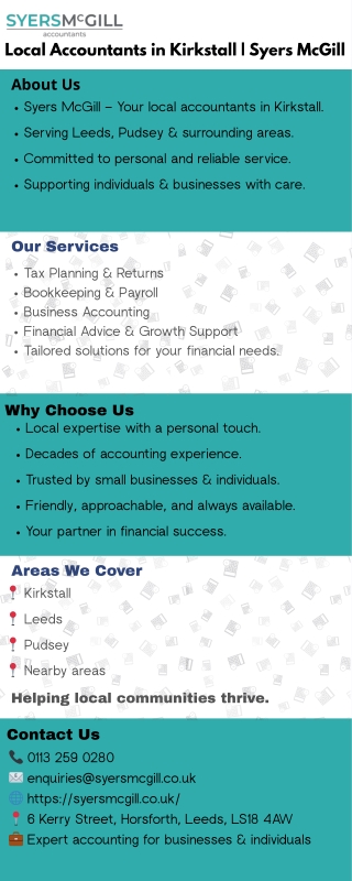 Local Accountants in Kirkstall  Syers McGill