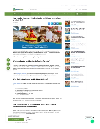 how regular cleaning of poultry feeder and drinker boosts farm productivity