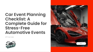 Car Event Planning Checklist A Complete Guide for Stress-Free Automotive Events
