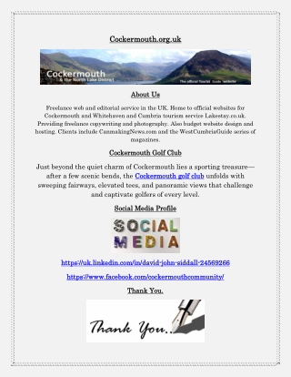 Cockermouth Golf Club Enjoy a Challenging Round Amidst Breathtaking Lake District Landscapes (1)