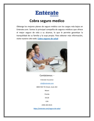 Cobra seguro médico
