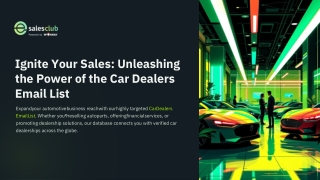 Car Dealers Email List | Verified Auto Dealer Contacts