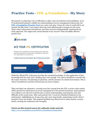 I Recently Passed my ITIL-4-Foundation Practice Test