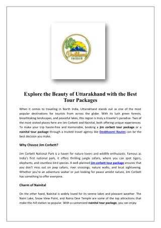 Jim Corbett National Park Tour Packages | Safari & Stay