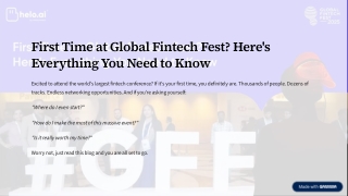 First Time at Global Fintech Fest? Here’s Everything You Need to Know