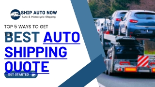 Auto Shipping quote - Ship Auto Now