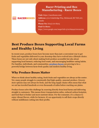 Best Produce Boxes Supporting Local Farms and Healthy Living
