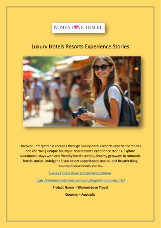 Luxury Hotels Resorts Experience Stories pdf..