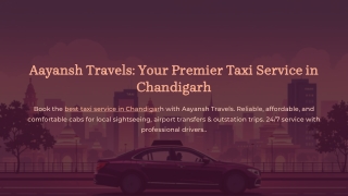 taxi service in chandigarh