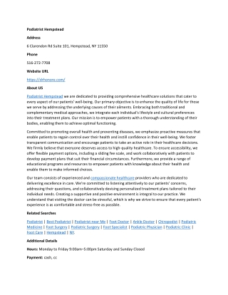 Podiatrist Hempstead