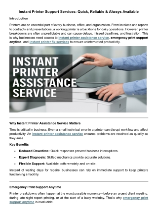 Instant Samsung Printer Repairs Services UK