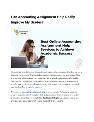 Can Accounting Assignment Help Really Improve My Grades_