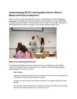 Understanding IELTS Listening Band Score What It Means and How to Interpret It