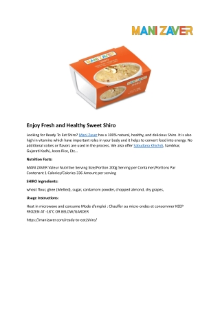 Enjoy Fresh and Healthy Sweet Shiro