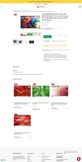 Buy LG 65QNED90T6A 164cm (65 inch) QNED MiniLED 4K Smart TV - LG Online Stores