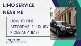 Limo Service Near Me How to Find Affordable Luxury Rides Anytime
