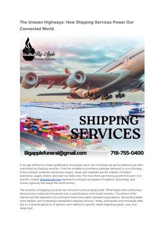 Shipping services