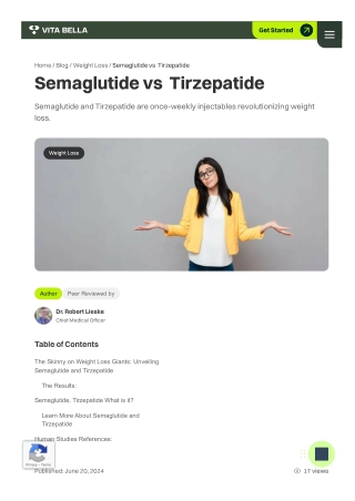 Semaglutide and Tirzepatide are once-weekly injectables revolutionizing weight l