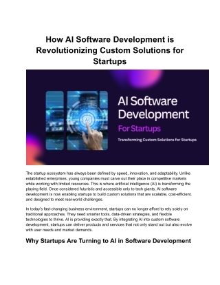 AI in Software Development: Unlocking Smarter Startup Solutions