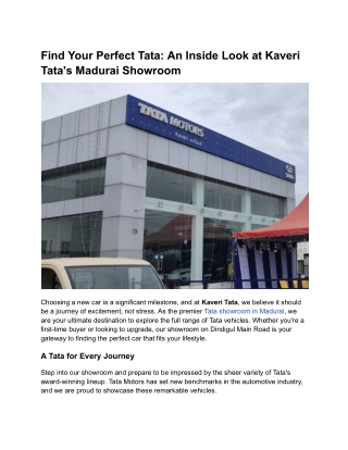 Find Your Perfect Tata_ An Inside Look at Kaveri Tata's Madurai Showroom