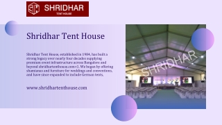 Tent House Services in Bangalore