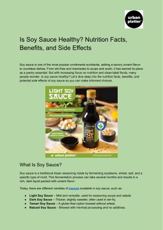 Is Soy Sauce Healthy_ Nutrition Facts, Benefits, and Side Effects