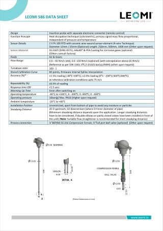 Insertion Thermal Mass Flow Meter