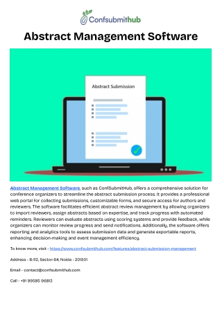 Abstract Management Software