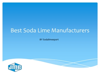 Best Soda Lime Manufacturers - Sodalimeexport