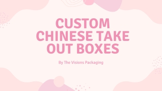 Custom Chinese Take Out Boxes
