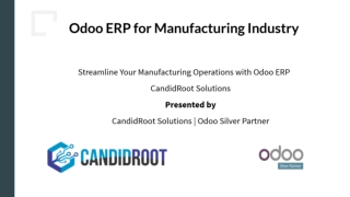 Odoo ERP for Manufacturing Industry 