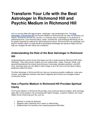 Discover Your True Potential with the Best Astrologer in Burlington