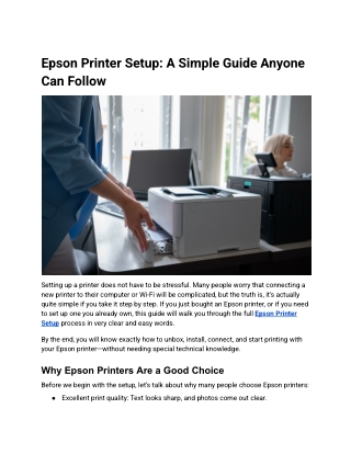 Epson Printer Setup_ A Simple Guide Anyone Can Follow