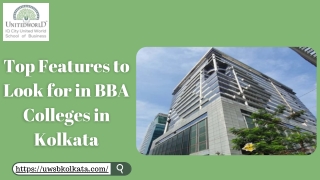 Top Features to Look for in BBA Colleges in Kolkata