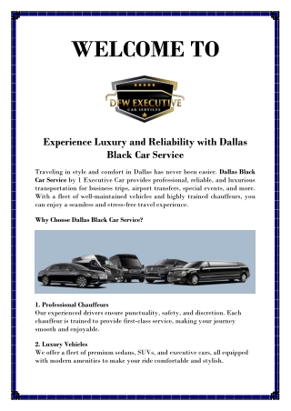Dallas Black Car Transportation Services