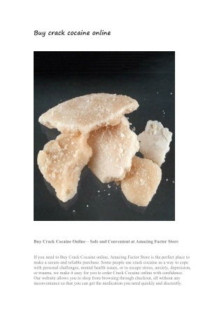 Buy crack cocaine online