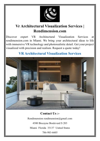 Vr Architectural Visualization Services  Rendimension