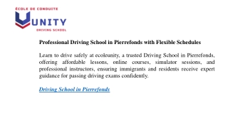 Professional Driving School in Pierrefonds with Flexible Schedules
