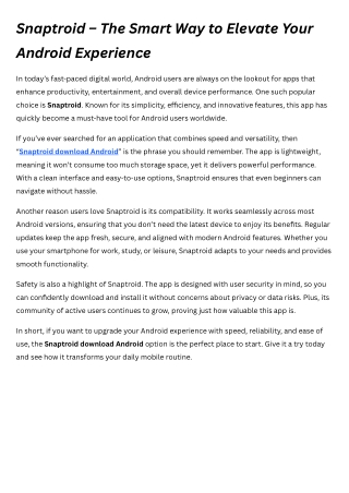 snaptroid download android