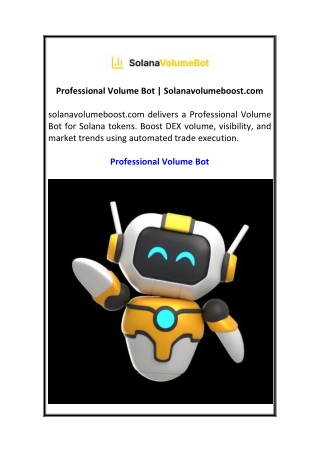 Professional Volume Bot  Solanavolumeboost.com
