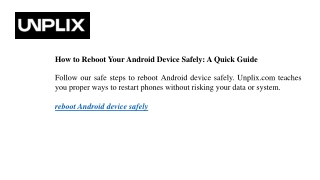 How to Reboot Your Android Device Safely  A Quick Guide