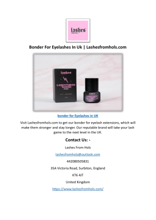 Bonder For Eyelashes In Uk | Lashesfromhols.com